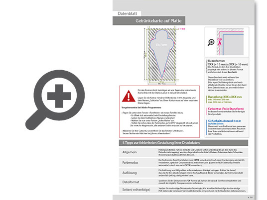 Product Bild getr__nkekarte_auf_platte_in_eis-form_konturgefr__st___einseitig_4_0-farbig_bedruckt