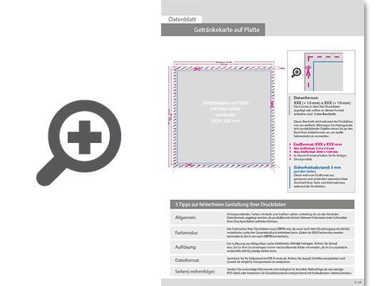 Product Bild getr__nkekarte_auf_platte_mit_freier_gr____e_(rechteckig)___einseitig_4_0-farbig_bedruckt